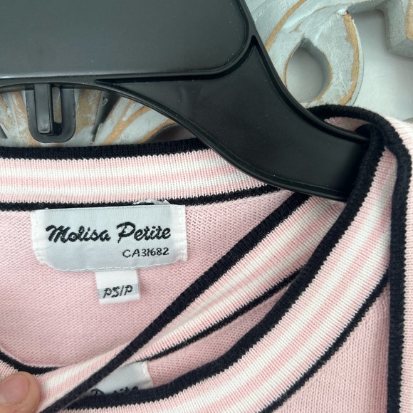 Vintage Baby Pink Cardigan & Matching Camisole Set – Black & White Trim - Picture 6 of 10